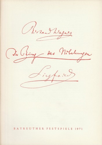 Programmheft richard wagner - programmheft,
