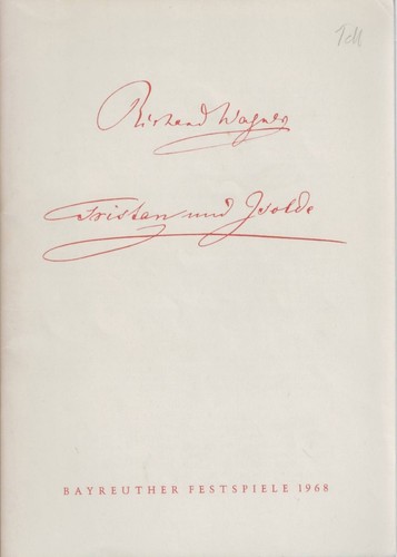 Programmheft richard wagner - richard,