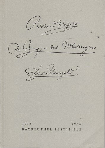 Programmheft das rheingold - programmheft,