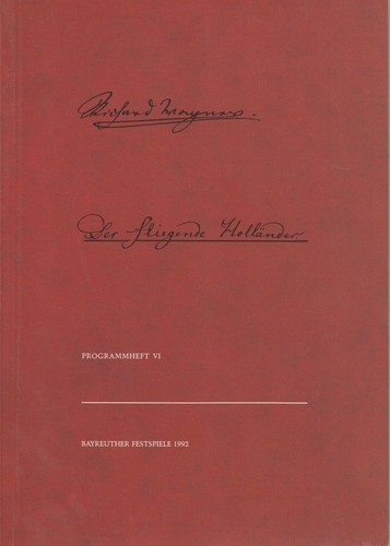 Programmheft wagner der - programmheft,