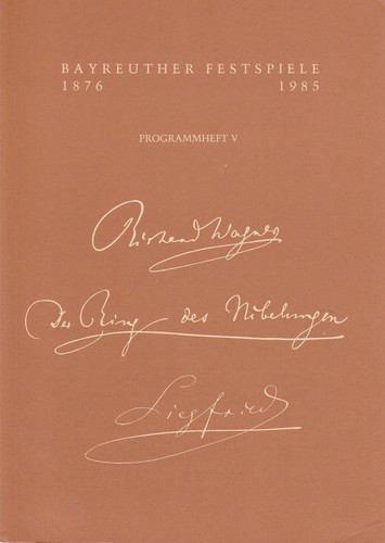 Programmheft richard wagner - richard,